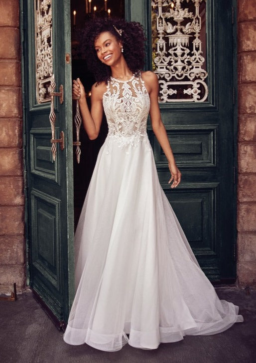IZARA | High Neck Halter Lace Wedding Gown – Envious Bridal & Formal